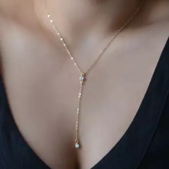 DELICATE Y- Lariat Necklace - Picture 2 of 5